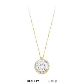 Harem Altın KLY1849 14 Ayar Altın Tektaş Kolye