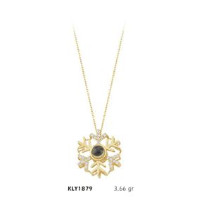 Harem Altın KLY1879 14 Ayar Kar Tanesi Kolye