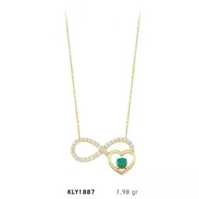 Harem Altın KLY1887 14 Ayar Altın Kalp Sonsuzluk Kolye