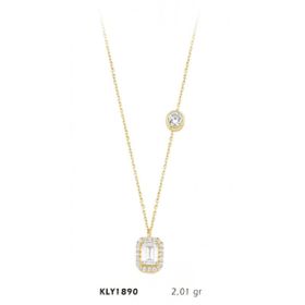 Harem Altın KLY1890 14 Ayar Altın Taşlı Baget Kolye