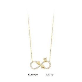 Harem Altın KLY1900 14 Ayar Altın Tektaş Sonsuzluk Kolye