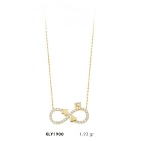 Harem Altın KLY1900 14 Ayar Altın Tektaş Sonsuzluk Kolye