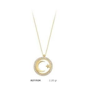 Harem Altın KLY1924 14 Ayar Altın Ay Yıldız Kolye