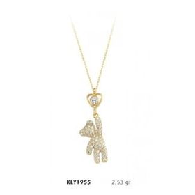 Harem Altın KLY1955 14 Ayar Altın Tektaş Ayı Kolye
