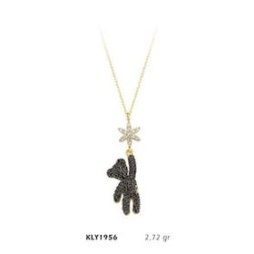 Harem Altın KLY1956 14 Ayar Altın Taşlı Ayı Kolye