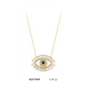 Harem Altın KLY1969 14 Ayar Altın Baget Göz Kolye