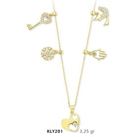 Harem Altın KLY201 14 Ayar Altın Şans Kolyesi