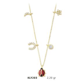 Harem Altın KLY203 14 Ayar Altın Şans Kolyesi