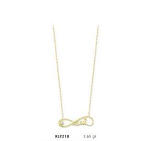 Harem Altın KLY218 14 Ayar Altın Sonsuzluk Aşk Kolye