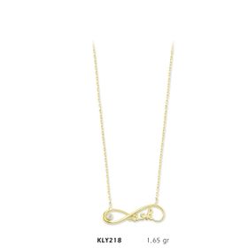 Harem Altın KLY218 14 Ayar Altın Sonsuzluk Aşk Kolye