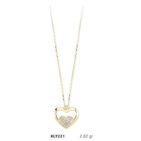 Harem Altın KLY221 14 Ayar Altın Kalp Kolye