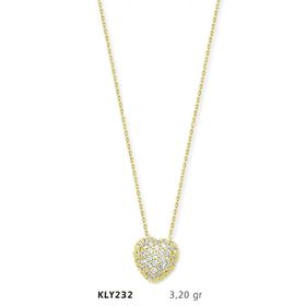 Harem Altın KLY232 14 Ayar Altın Kalp Kolye