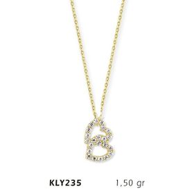 Harem Altın KLY235 14 Ayar Altın Çift Kalp Kolye