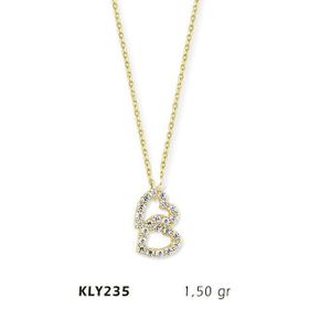 Harem Altın KLY235 14 Ayar Altın Çift Kalp Kolye