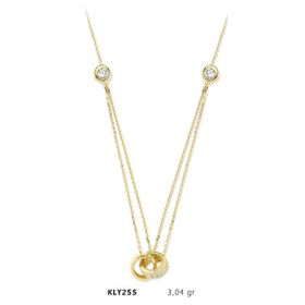 Harem Altın KLY255 14 Ayar Altın İkili Halka Kolye