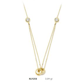 Harem Altın KLY255 14 Ayar Altın İkili Halka Kolye
