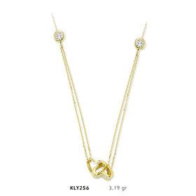 Harem Altın KLY256 14 Ayar Altın İkili Kalp Kolye