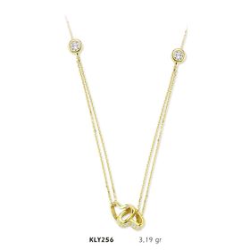 Harem Altın KLY256 14 Ayar Altın İkili Kalp Kolye