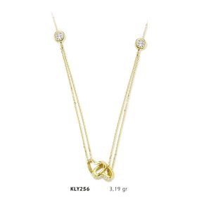 Harem Altın KLY256 14 Ayar Altın İkili Kalp Kolye