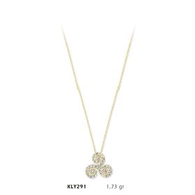 Harem Altın KLY291 14 Ayar Altın Üçlü Daire Kolye