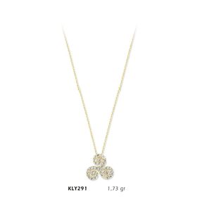 Harem Altın KLY291 14 Ayar Altın Üçlü Daire Kolye