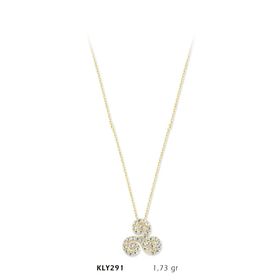 Harem Altın KLY291 14 Ayar Altın Üçlü Daire Kolye