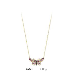 Harem Altın KLY301 14 Ayar Altın Renkli Kelebek Kolye