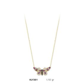 Harem Altın KLY301 14 Ayar Altın Renkli Kelebek Kolye
