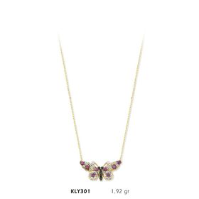 Harem Altın KLY301 14 Ayar Altın Renkli Kelebek Kolye