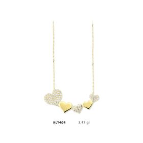 Harem Altın KLY404 14 Ayar Altın Sıra Kalp Kolye