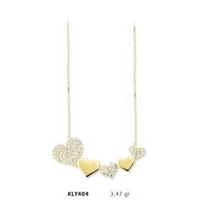 Harem Altın KLY404 14 Ayar Altın Sıra Kalp Kolye