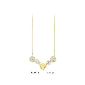 Harem Altın KLY418 14 Ayar Kalp Altın Kolye