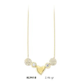 Harem Altın KLY418 14 Ayar Kalp Altın Kolye