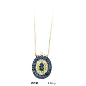 Harem Altın KLY42 14 Ayar Altın Nazar Boncuğu Kolye