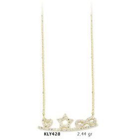 Harem Altın KLY428 14 Ayar Kalp Sonsuzluk Altın Kolye
