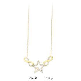 Harem Altın KLY430 14 Ayar Altın Yıldız Sonsuzluk Kolye