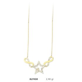 Harem Altın KLY430 14 Ayar Altın Yıldız Sonsuzluk Kolye