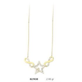 Harem Altın KLY430 14 Ayar Altın Yıldız Sonsuzluk Kolye