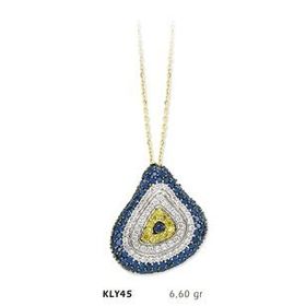 Harem Altın KLY45 14 Ayar Altın Nazar Boncuğu Kolye