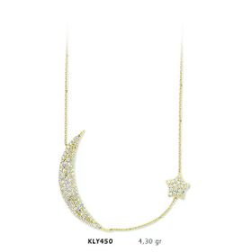 Harem Altın KLY450 14 Ayar Ay Yıldız Altın Kolye
