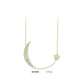Harem Altın KLY450 14 Ayar Ay Yıldız Altın Kolye