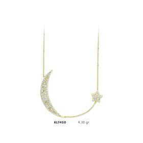 Harem Altın KLY450 14 Ayar Ay Yıldız Altın Kolye