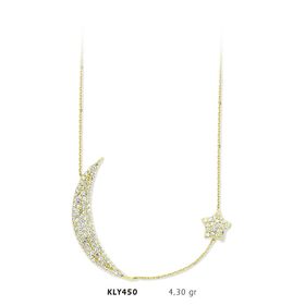Harem Altın KLY450 14 Ayar Ay Yıldız Altın Kolye