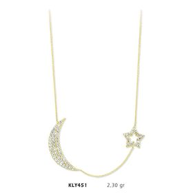 Harem Altın KLY451 14 Ayar Altın Ay Yıldız Kolye