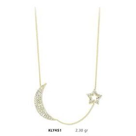 Harem Altın KLY451 14 Ayar Altın Ay Yıldız Kolye