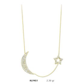 Harem Altın KLY451 14 Ayar Altın Ay Yıldız Kolye