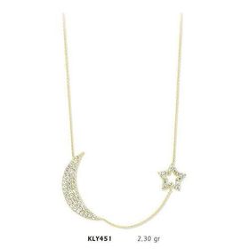 Harem Altın KLY451 14 Ayar Altın Ay Yıldız Kolye