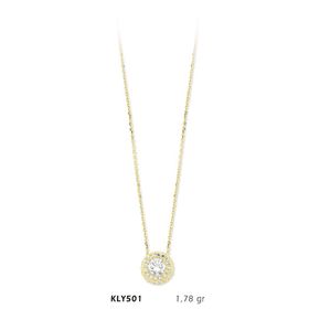Harem Altın KLY501 14 Ayar Altın Tektaş Kolye