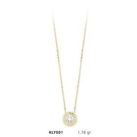 Harem Altın KLY501 14 Ayar Altın Tektaş Kolye
