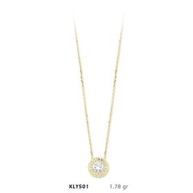 Harem Altın KLY501 14 Ayar Altın Tektaş Kolye